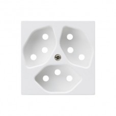 Frontplatte 3xT13 weiss kallysto 60x60mm