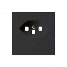 Frontplatte kallysto T23 schwarz 60×60 für Steckdose, Schraubklemme