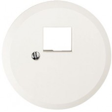 Frontscheibe 43mm für 1xRJ45 weiss FH R&M swissline