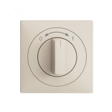 Frontset EDIZIOdue 0<->1 crema 60×60mm für Drehschalter