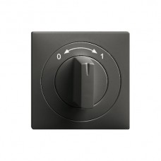 Frontset EDIZIOdue 0<->1 schwarz 60×60mm für Drehschalter