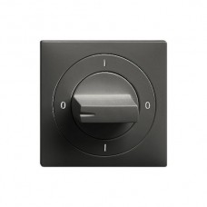 Frontset EDIZIOdue 0-1-0-1 schwarz 60×60mm für Drehschalter