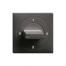 Frontset EDIZIOdue 0-1-0-2 schwarz 60×60mm für Drehschalter