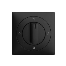 Frontset EDIZIOdue 0-1-2-3 schwarz 60×60mm für Drehschalter