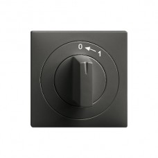 Frontset EDIZIOdue 0<-1 schwarz 60×60mm für Drehschalter