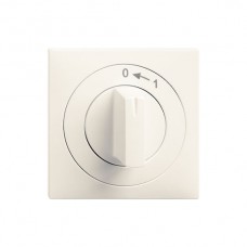 Frontset EDIZIOdue 0<-1 weiss 60×60mm für Drehschalter