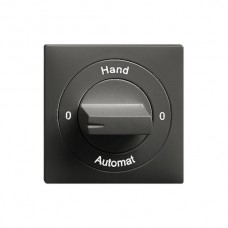Frontset 0-Hand-0-Automat EDIZIOdue schwarz 60×60mm für Drehschalter