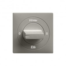 Frontset 0-Hiver-0-Eté EDIZIOdue dunkelgrau 60×60mm für Drehschalter