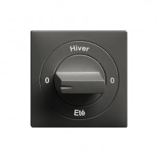 Frontset 0-Hiver-0-Eté EDIZIOdue schwarz 60×60mm für Drehschalter