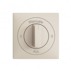 Frontset 0-Manuale-0-Aut. EDIZIOdue crema 60×60mm für Drehschalter