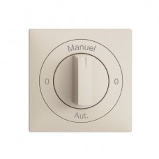 Frontset 0-Auto-0-Main EDIZIOdue crema 60×60mm für Drehschalter