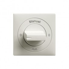 Frontset 0-Manuel-0-Aut hellgrau EDIZIOdue 60x60mm für Drehschalter