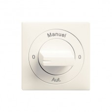 Frontset 0-Manuel-0-Aut weiss EDIZIOdue 60x60mm für Drehschalter