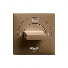 Frontset 0-Tag-0-Nacht coffee EDIZIOdue 60x60 für Drehschalter