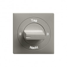 Frontset 0-Tag-0-Nacht EDIZIOdue dunkelgrau 60×60mm für Drehschalter