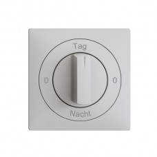 Frontset 0-Tag-0-Nacht EDIZIOdue hellgrau 60×60mm für Drehschalter