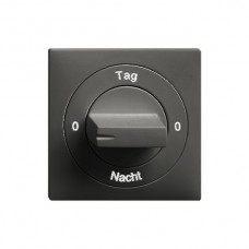 Frontset 0-Tag-0-Nacht schwarz EDIZIOdue 60x60mm für Drehschalter