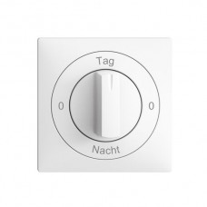 Frontset 0-Tag-0-Nacht EDIZIOdue weiss 60×60mm für Drehschalter