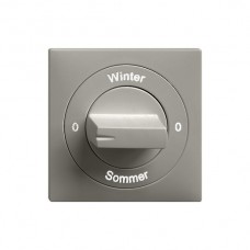 Frontset 0-Winter-0-Sommer EDIZIOdue 60×60mm dunkelgrau