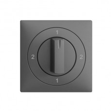 Frontset EDIZIOdue 2-1-2-1 dunkelgrau 60×60mm für Drehschalter