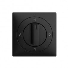 Frontset EDIZIOdue 2-1-2-1 schwarz 60×60mm für Drehschalter