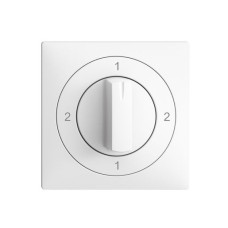 Frontset EDIZIOdue 2-1-2-1 weiss 60×60mm für Drehschalter
