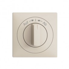 Frontset EDIZIOdue Auf->I<-Ab 60×60mm crema für Drehschalter