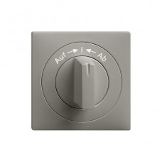 Frontset EDIZIOdue Auf->I<-Ab 60×60mm dunkelgrau für Drehschalter
