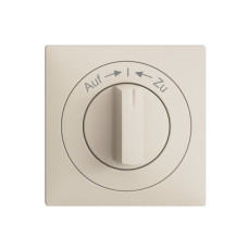Frontset EDIZIOdue Auf->I<-Zu 60×60mm crema für Drehschalter
