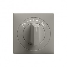Frontset Ein->I<-Aus EDIZIOdue dunkelgrau, 60×60mm für Drehschalter
