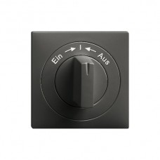 Frontset Ein->I<-Aus EDIZIOdue schwarz 60×60mm für Drehschalter