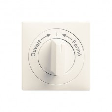 Frontset Ouvert->I<-Fermé EDIZIOdue weiss 60×60mm für Drehschalter