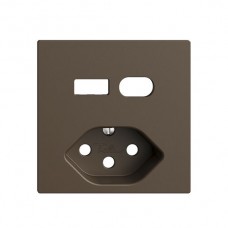 Montageset Feller EDIZIOdue für Steckdose USB Typ A+C + Typ 13 coffee