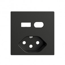 Montageset Feller EDIZIOdue für Steckdose USB Typ A+C + Typ 13 schwarz