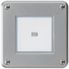 Nass-L-Druckschalter 3/2L alu Einsatz robusto Linse LED gelb