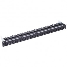 Rangierfeld 19" R&M PC 1HE leer 24×RJ45 C6A/s-schwarz