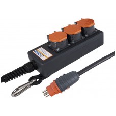 Steckdosenleiste PROFESSIONAL 3xT15 3m schwarz