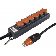 Steckdosenleiste Steffen PROFESSIONAL 6xT15 5m schwarz