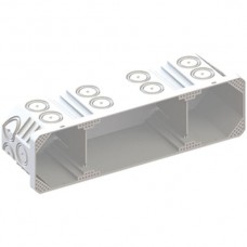 UP-Einlasskasten Gr.I 1×4/4×1 weiss mit Trennwand halogenfrei