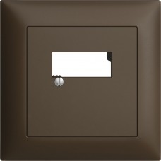 UP-Frontset EDIZIOdue coffee 88x88mm 2xRJ45 FMI