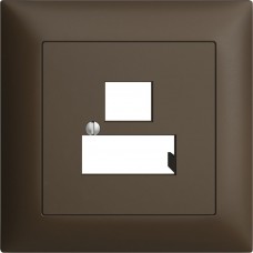 UP-Frontset EDIZIOdue coffee 88x88mm 3xRJ45 FMI