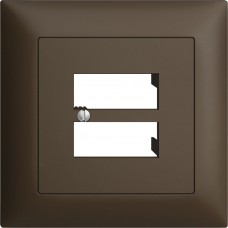 UP-Frontset EDIZIOdue coffee 88x88mm 4xRJ45 FMI