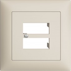 UP-Frontset EDIZIOdue crema 88x88mm 4xRJ45 FMI