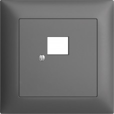 UP-Frontset EDIZIOdue dunkelgrau 88x88mm 1xRJ45 FMI
