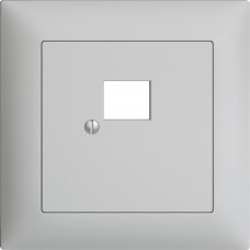 UP-Frontset EDIZIOdue hellgrau 88x88mm 1xRJ45 FMI