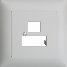 UP-Frontset EDIZIOdue hellgrau 88x88mm 3xRJ45 FMI