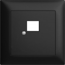 UP-Frontset EDIZIOdue schwarz 88x88mm 1xRJ45 FMI