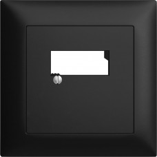 UP-Frontset EDIZIOdue schwarz 88x88mm 2xRJ45 FMI
