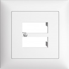 UP-Frontset EDIZIOdue weiss 88x88mm 4xRJ45 FMI