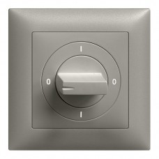 UP-Frontset 0-1-0-1 dunkelgrau EDIZIOdue 88x88 für Drehschalter